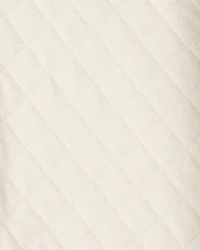 Baby Girl Quilted Quarter-Zip & Floral Legging Set - Cream