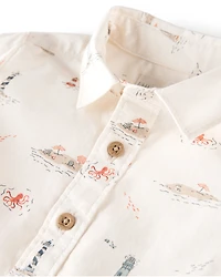 Baby Boy 2-Piece Coastal Print Set Made with Organic Cotton