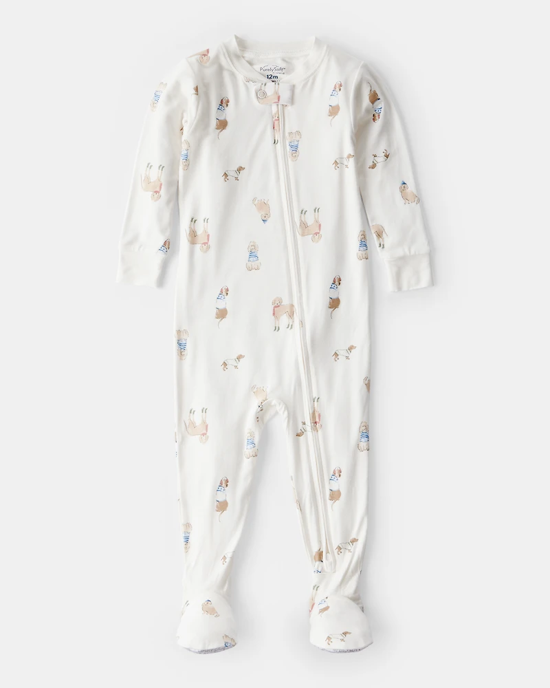 Baby Dog Loose Fit 1-Piece Pajamas - Cream