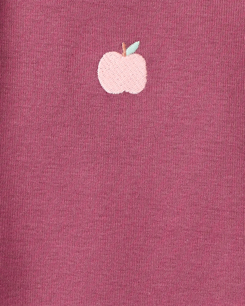 Baby Girl 5-Pack Fruit Print Cotton Multipack Bodysuits - Brown/Green/Pink/Red/White