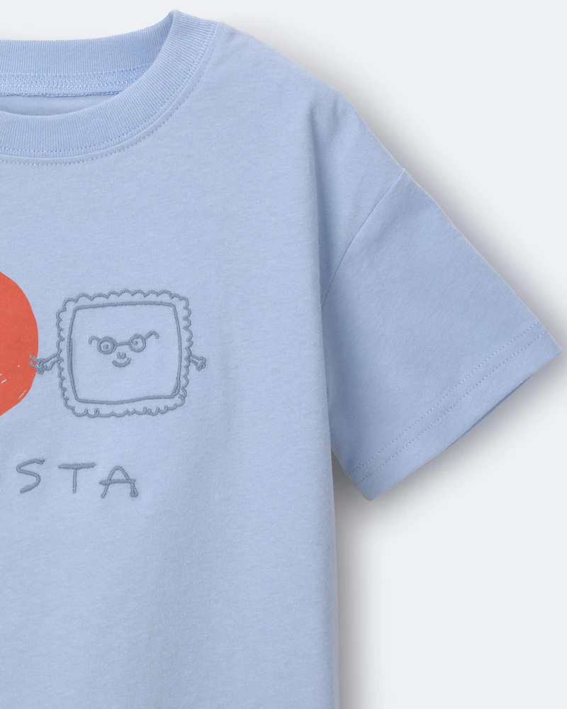 Toddler Pasta Relaxed Graphic Tee - Blue