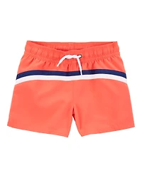 Toddler Boy Striped Swim Trunks