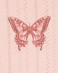 Kid Butterfly Pointelle Baby Tee
