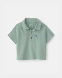 Baby Boy Bumble Bee Short-Sleeve Polo Shirt - Green