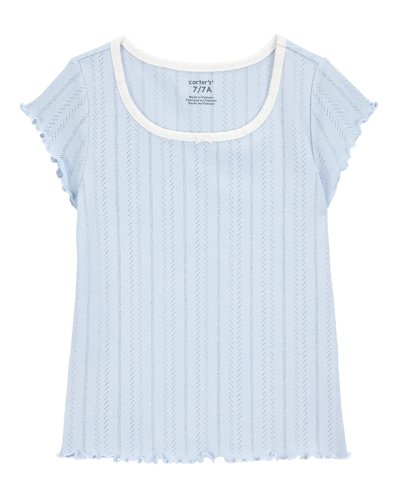 Kid Pointelle Baby Tee