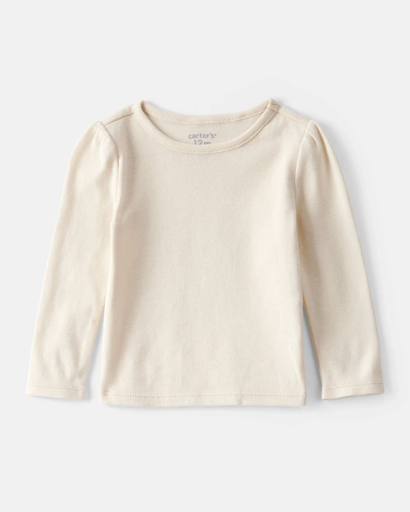 Baby Girl 2-Piece Leopard Print Cotton Long-Sleeve Dress Set - Brown