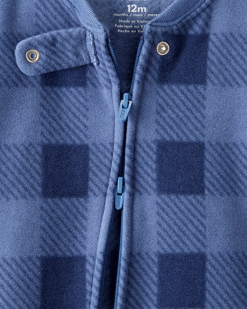 Baby Boy Yeti Plaid Loose Fit 1-Piece Pyjamas