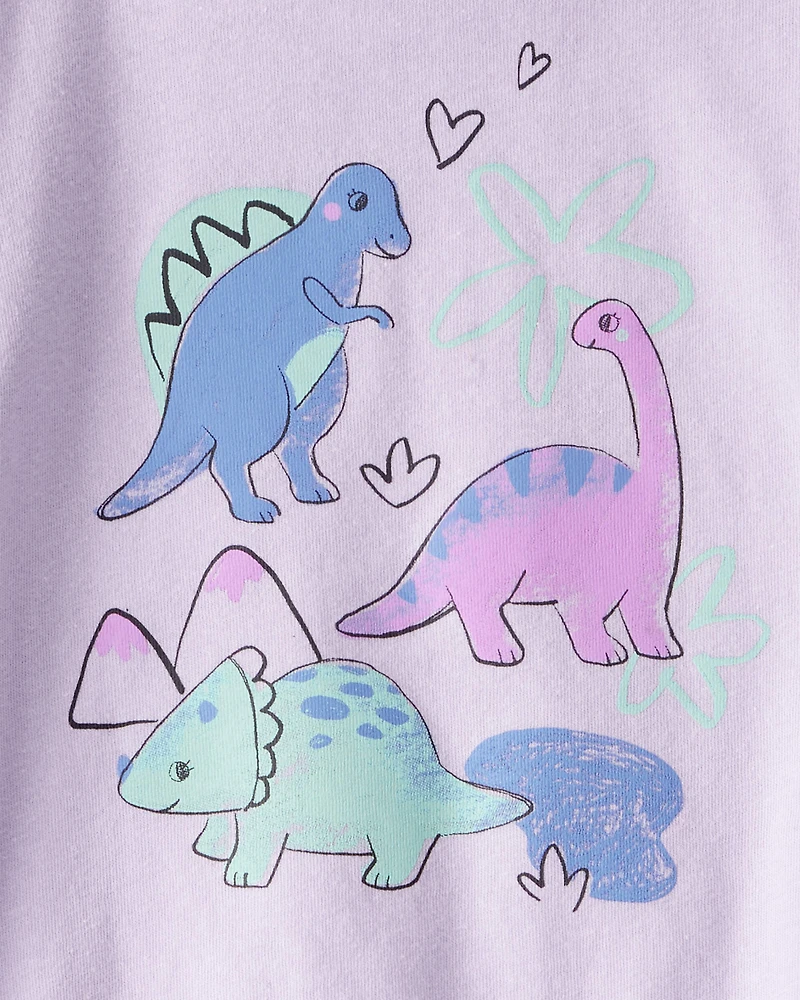 Toddler Girl Dinosaur Long-Sleeve Graphic Tee - Purple