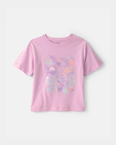 Girls Bubble Graphic Tee - Pink