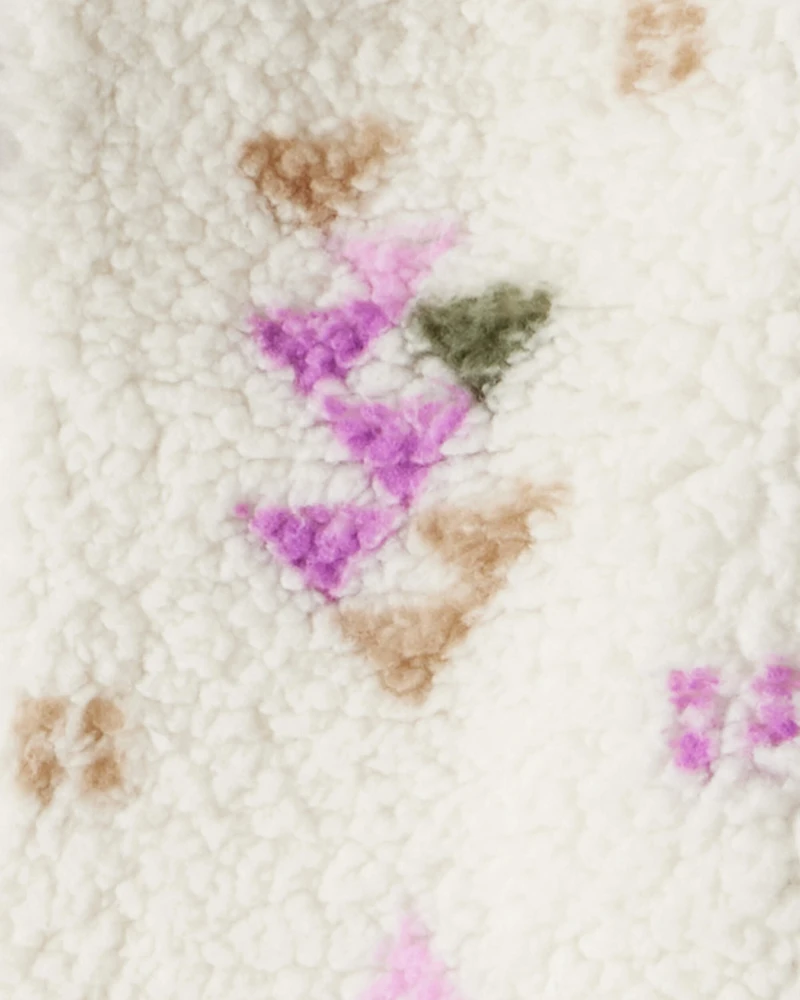 Baby Girl 3-Piece Aztec Sherpa Cardigan Outfit Set