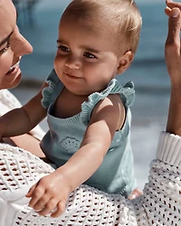Baby 2-Piece Crochet Sweater Knit Tank & Diaper Cover Set