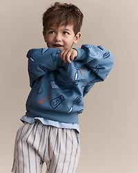 Toddler Baking Wide-Arm Pocket Sweatshirt - Teal