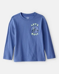 Toddler Boy Bicycle Long-Sleeve Graphic Tee - Blue