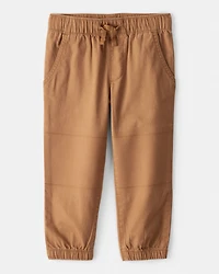 Toddler Boy Cotton Pull-On Fashion Pants - Brown