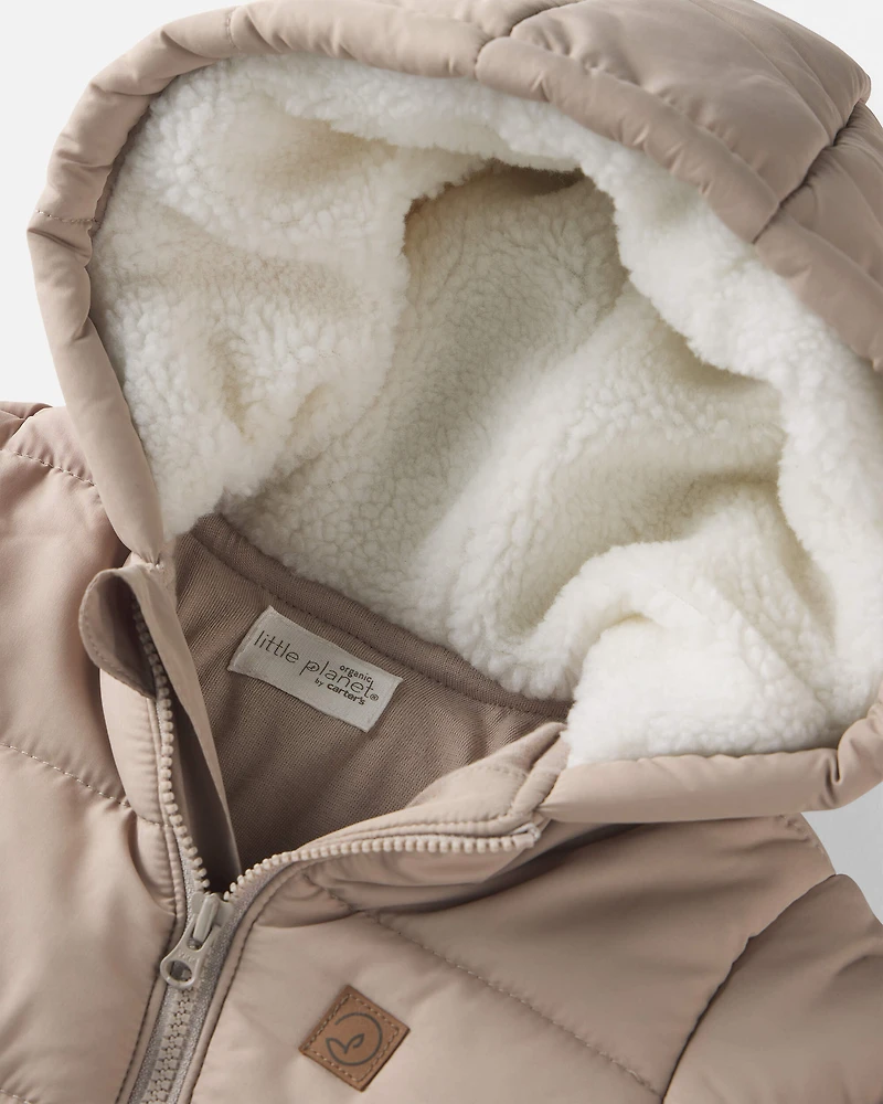 Baby 1-Piece Teddy Fleece Snowsuit Made with Recycled Materials