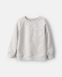 Toddler Boy Fleece Pullover Sweatshirt - Grey
