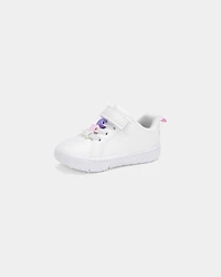 Baby Girl Every Step® First Walker Leopard Charm Sneakers - White