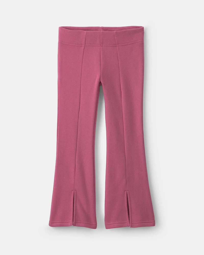 Girls 2-Piece Cherry Fleece Quarter Zip & Pant Set - Pink