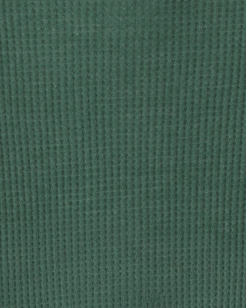 Baby Boy Moose Cotton 2-Way Zip Thermal Sleepers - Green