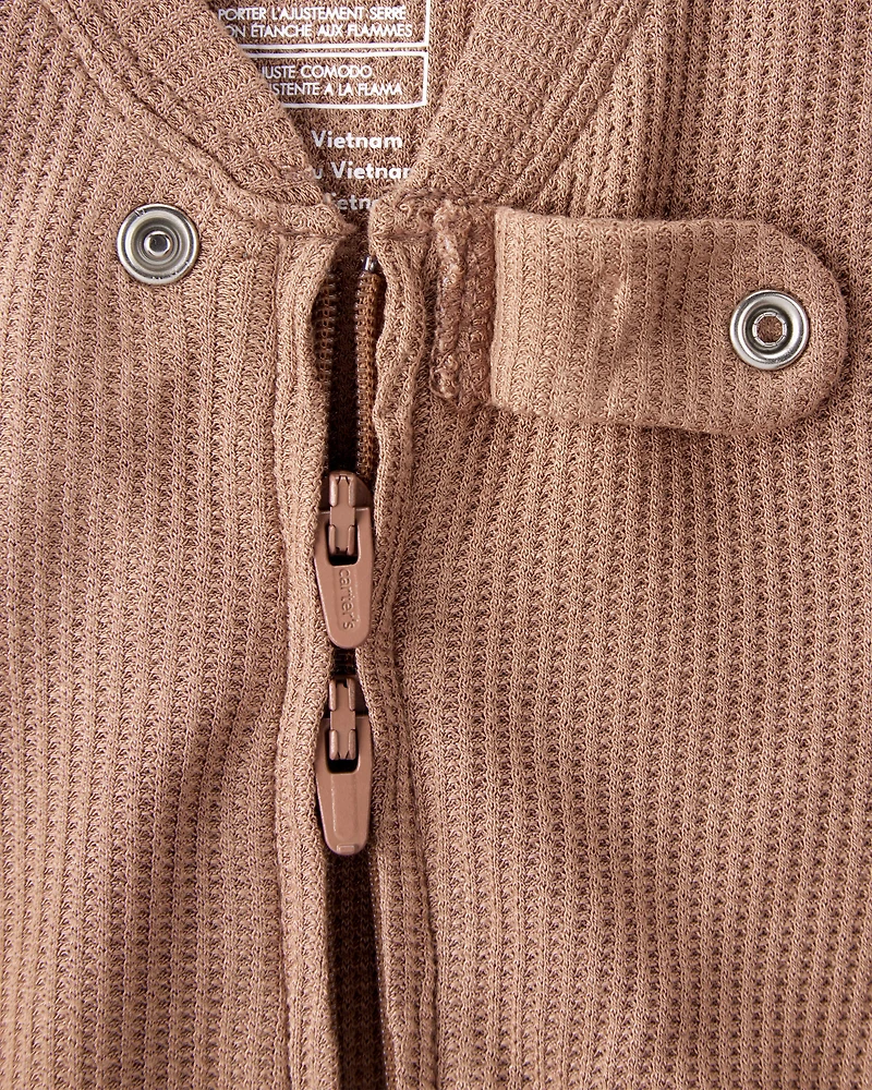 Baby PurelySoft 2-Way Zip 1-Piece pyjamas - Brown