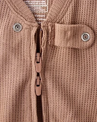 Baby PurelySoft 2-Way Zip 1-Piece pyjamas - Brown