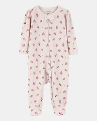 Baby Girl Floral 2-Way Zip Thermal Sleeper Pyjamas