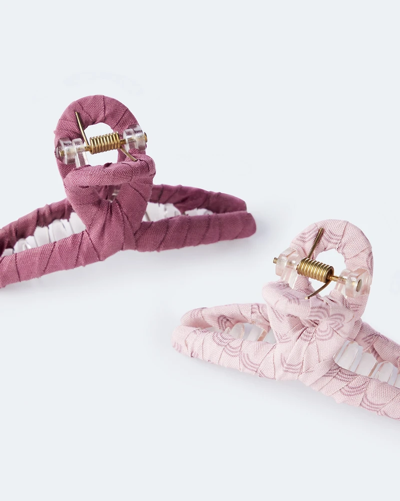 Toddler Girl 2-Pack Claw Clips - Pink