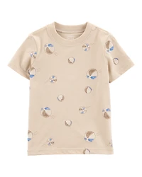 Toddler Boy Beach Ball Print Knit Short-Sleeve Tee