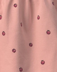 Baby Girl Organic Cotton French Terry Dress Apples