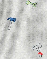 Baby Boy 2-Piece Construction Thermal Bodysuit & Pant Set - Grey