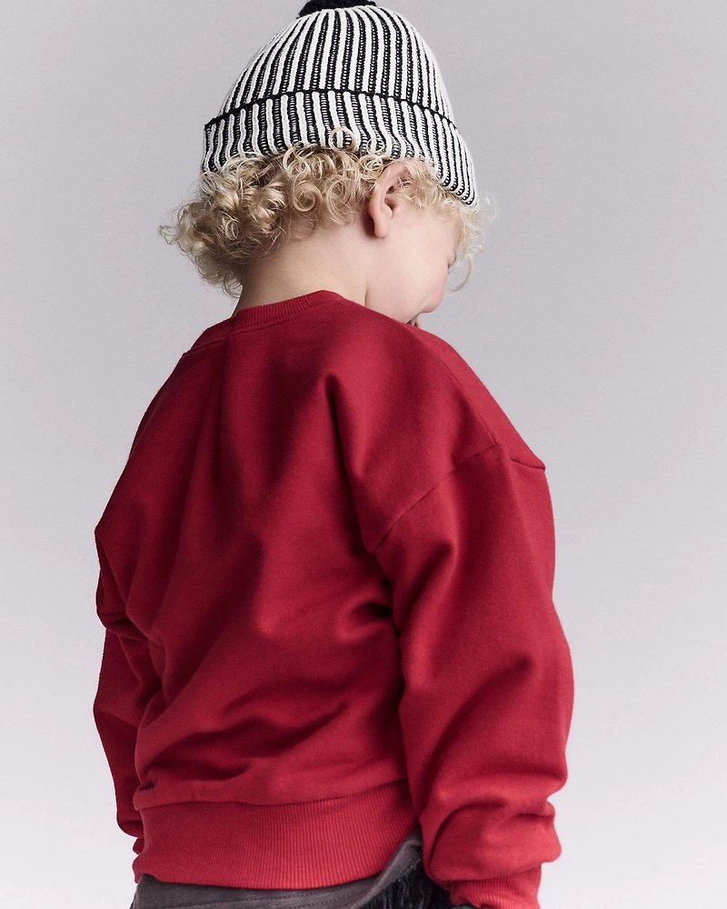 Toddler 'Better Not Pout' Dolman-Sleeve Sweatshirt - Red