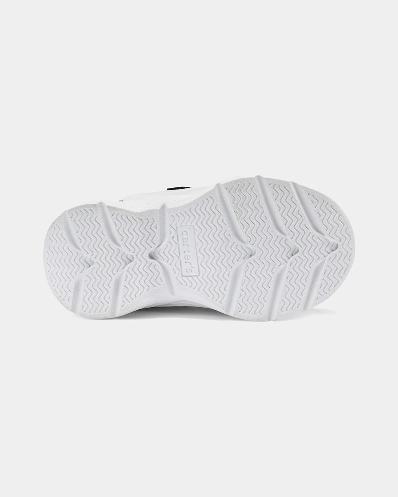 Toddler Boy Dinosaur Athletic Sneakers - Grey/White
