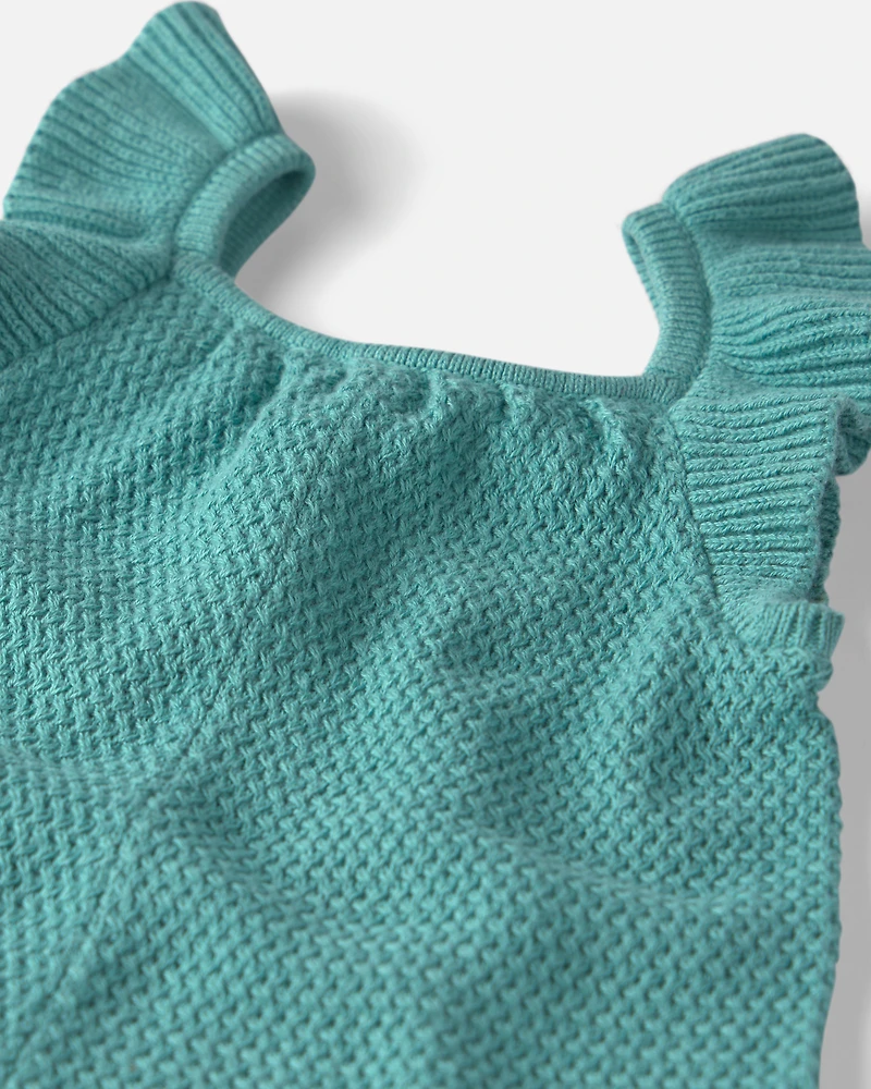 Baby Girl Organic Cotton Knit Romper