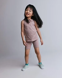 Toddler Girl Ribbed Playtime Tank - Mauve