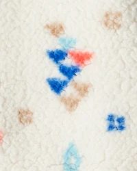 Baby Boy 3-Piece DayDream Fleece Aztec Sherpa Outfit Set - Cream