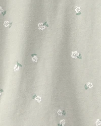 Toddler Girl Floral Tee - Green
