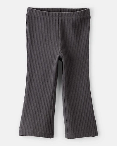 Baby Girl Cotton Flare Active Pants - Black