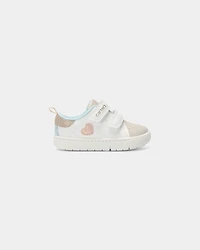 Baby Girl Every Step® First Walker Heart Casual Shoes - White/Tan
