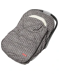 Boys STROLL & GO Car Seat Cover - Grey Feather