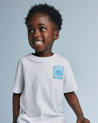 Toddler Squish Relaxed Graphic Tee - Light Grey