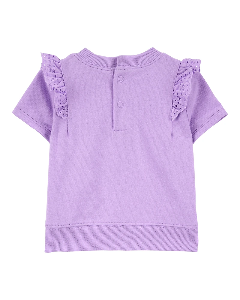 Baby Girl 3-Piece Flutter Outfit Set - Purple