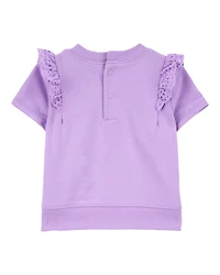 Baby Girl 3-Piece Flutter Outfit Set - Purple