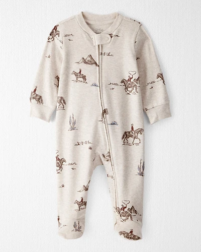 Baby Organic Cotton Sleep & Play Pyjamas Western Rodeo Print