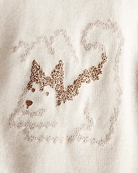 Baby Boy 2-Piece Dog Sweater & Pant Set - Cream