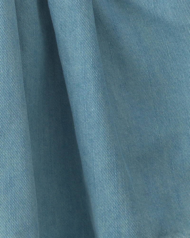 Girls Chambray Denim Skort - Indigo