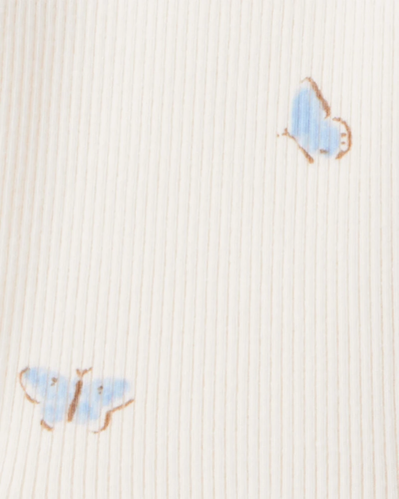 Baby 2-Piece Organic Cotton Ribbed Knit Set Butterfly Breeze Print