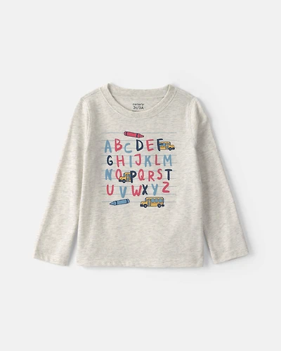 Toddler Boy Long-Sleeve Graphic Tee - Grey