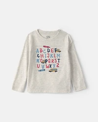 Toddler Boy Long-Sleeve Graphic Tee - Grey