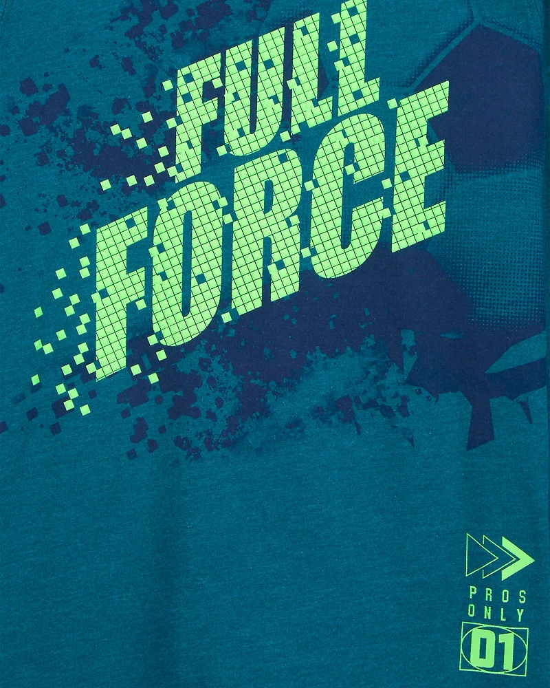 Kid Soccer Long-Sleeve Tee - Green
