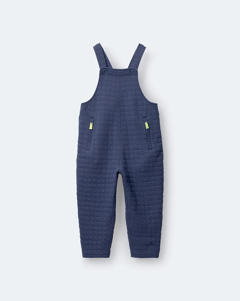 Toddler Wide-Leg Overalls - Dark Blue